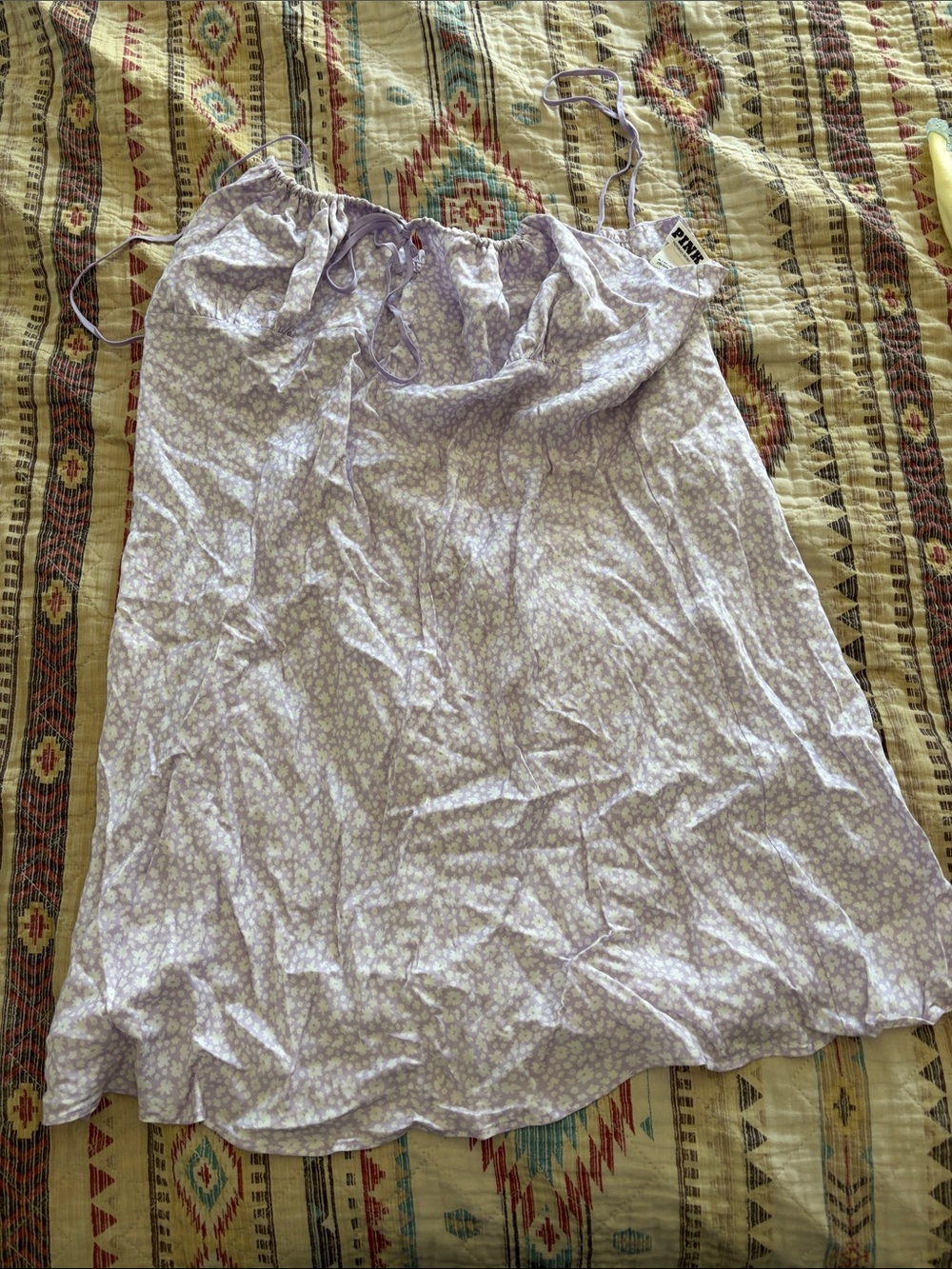 PINK Victoria's Secret Lavender Floral slip